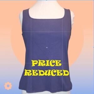 Ruby Rd. Navy Blue Tank Top